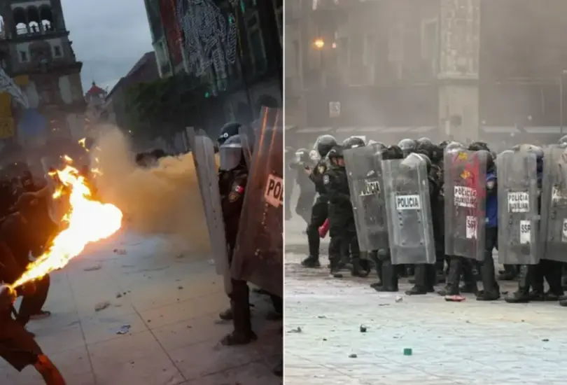 Los disturbios dejaron caos en el Centro Histórico, saqueos en tiendas y joyerías, además de enfrentamientos con los uniformados. Los disturbios dejaron caos en el Centro Histórico, saqueos en tiendas y joyerías, además de enfrentamientos con los uniformados.