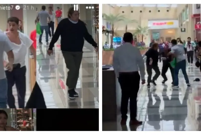 Farderos agreden a vigilantes y clientes en Patio Santa Fe, CDMX | VIDEO