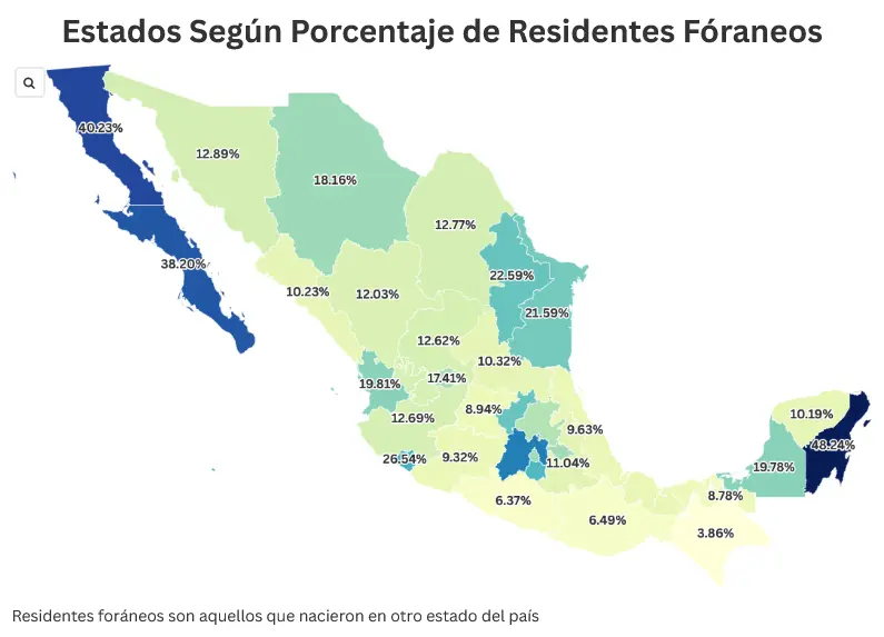 El mapa de la migración interna en México. Mauricio Hernández | Quinto Poder.