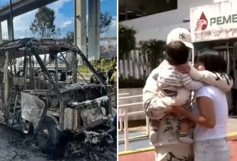 Tras 27 días, Kevin finalmente pudo reunirse con su en su esposa y su pequeño hijo de 9 meses.