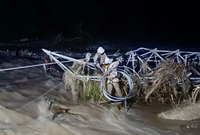 CFE avanza 70% en reparación de torre eléctrica caída en Chiapas CFE avanza 70% en reparación de torre eléctrica caída en Chiapas