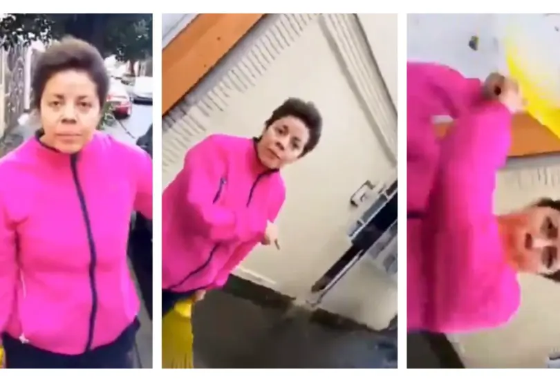 "Lady Coladera": mujer golpea a conductor con una escoba por estacionarse frente a su casa