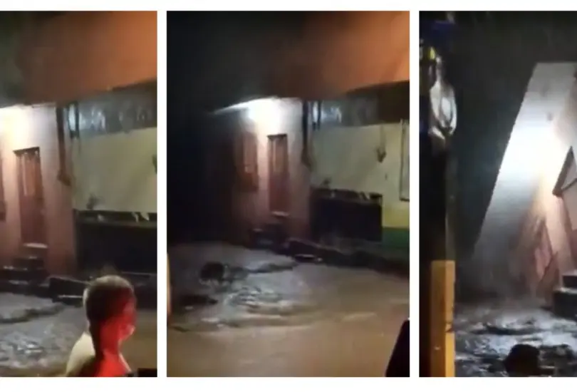 Momento exacto en que una casa es arrastrada por el arroyo San Luis, Nayarit | VIDEO