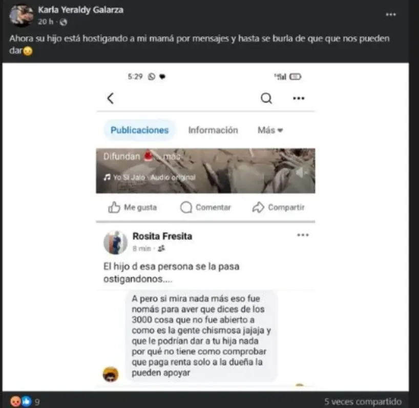 La joven denunció que hijo de la arrendataria también los amenazó. Especial