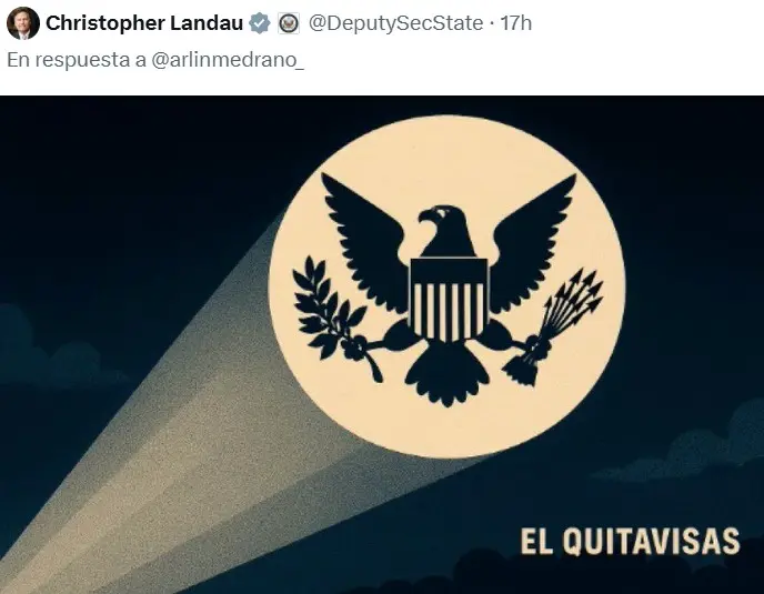 Christopher Landau se ha definido como X: @DeputySecState.