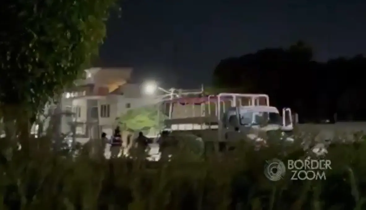 El momento del ataque con drones. Especial.