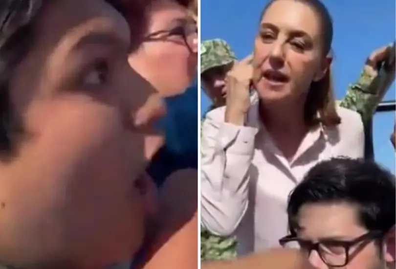 El estudiante encaró a Claudia Sheinbaum.