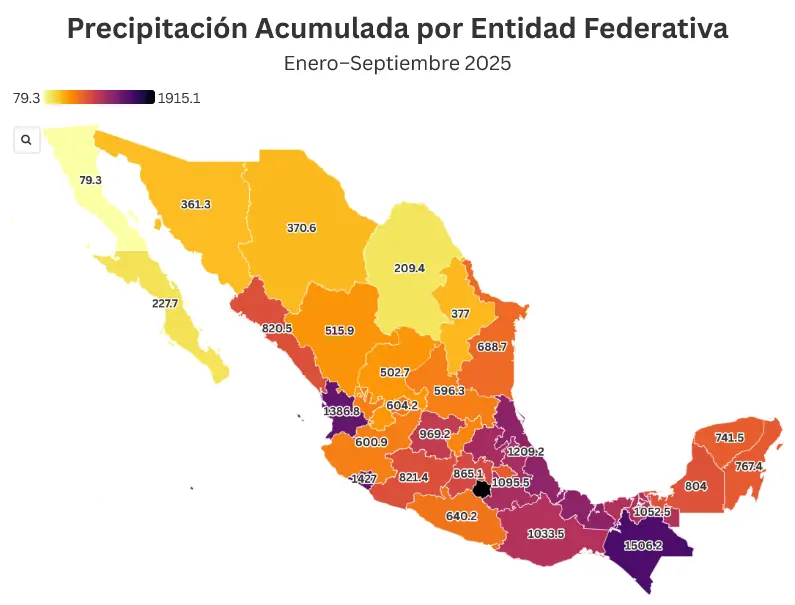 Las precipitaciones por entidad en México. Mauricio Hernández | Quinto Poder.