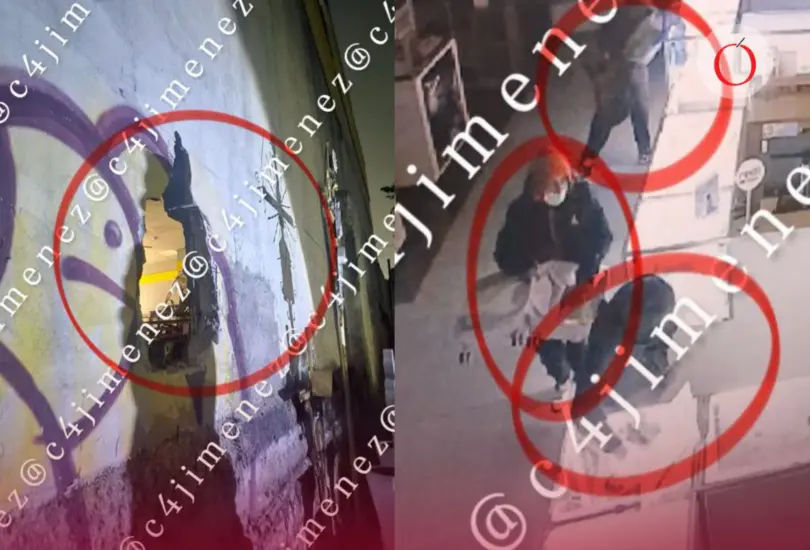 En CDMX, un Coppel fue saqueado tras un boquete en la pared.