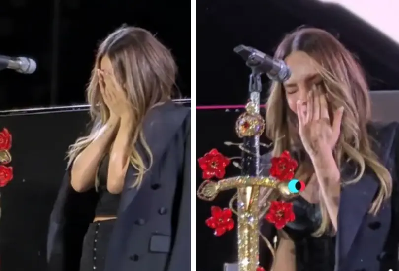 Belinda llora en su concierto Belinda llora en su concierto