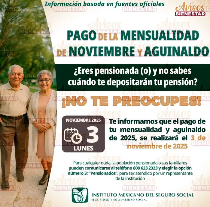 Este ingreso adicional representa un alivio económico importante para los adultos mayores, aunque no todos los pensionados tienen derecho a recibirlo. IMSS.
