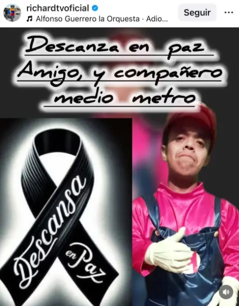 Dieron el pésame por la muerte del bailarín. X.