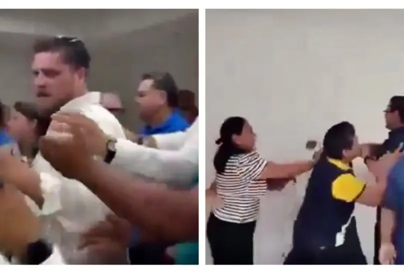 Batalla campal en el PAN Campeche: sillazos y empujones durante la asamblea | VIDEO