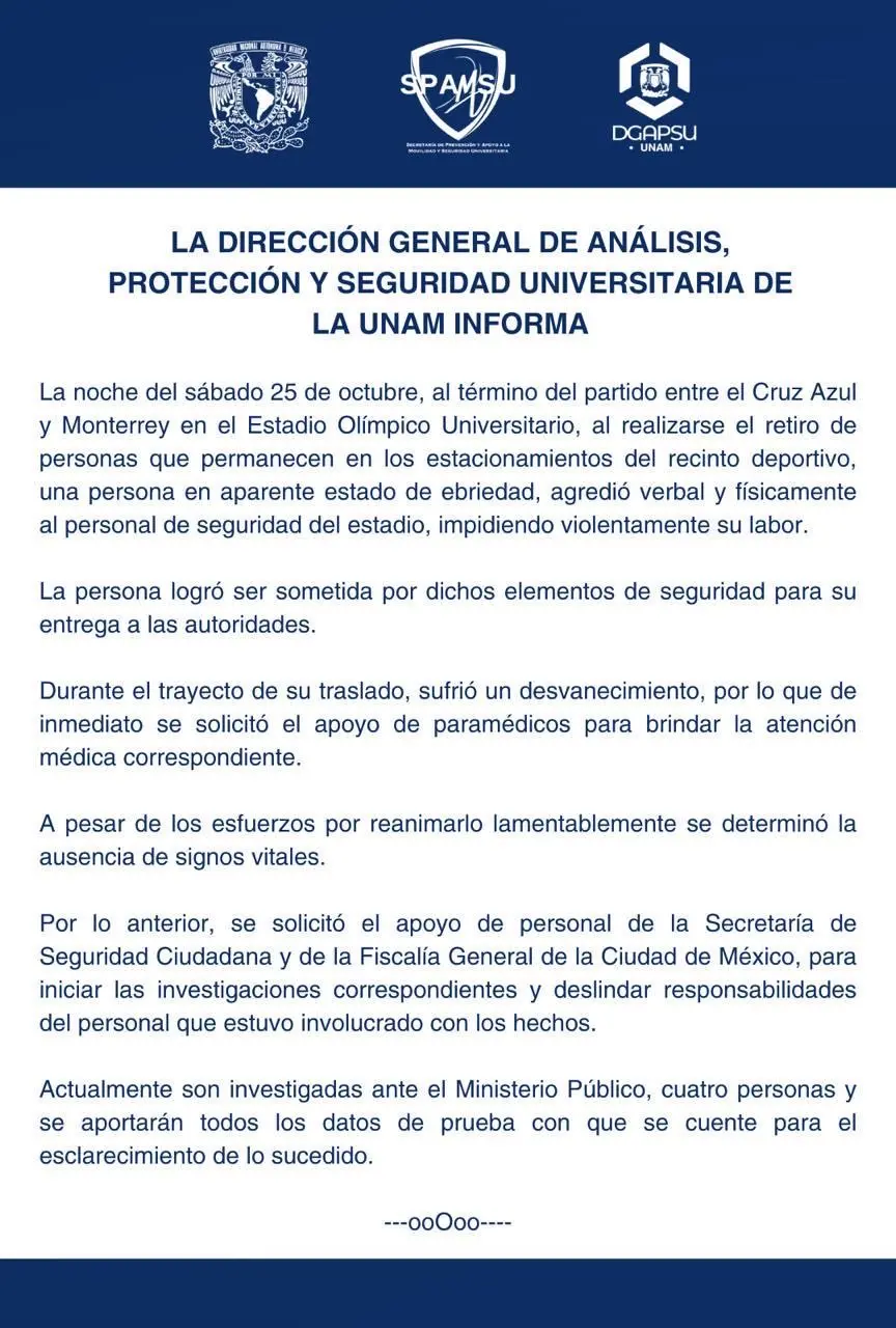 Comunicado de la UNAM Especial